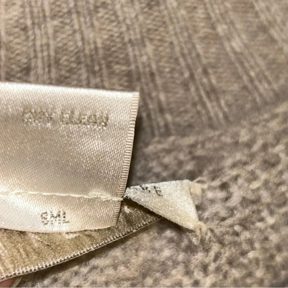 Kenar Sweater Size Small 100% Cashmere Cable Knit Short Sleeves Belted Tan - Picture 4 of 9